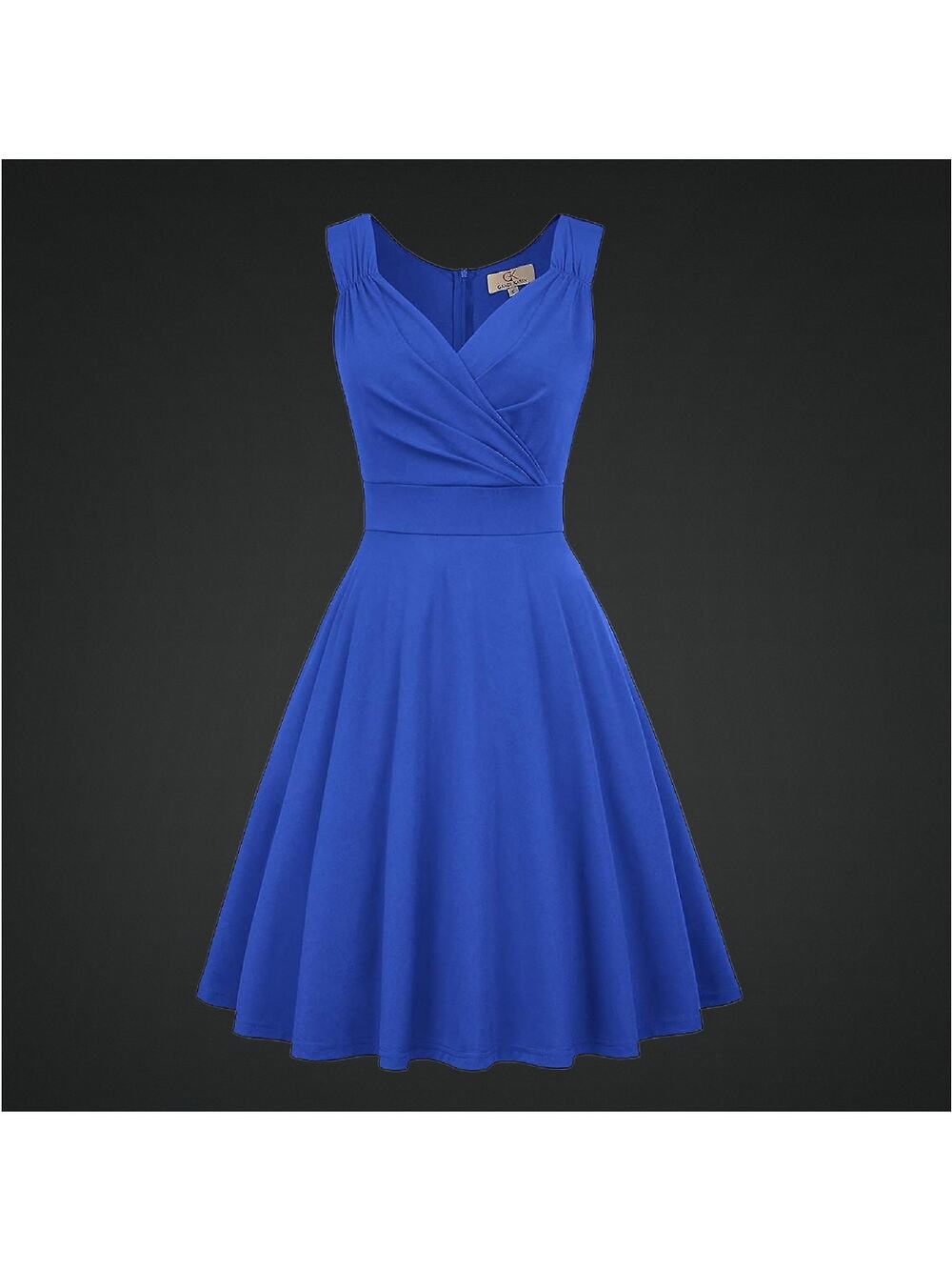 Royal Blue 1950's Vintage Style Bridesmaid, Wedding or Evening Coctail Dress